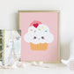 Pink Cupcake Poster Wall Art