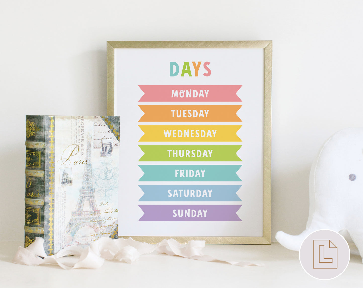 Days of the Week | Educational Poster Wall Art