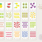 Fruit Count and Clip Cards Numbers 1-20