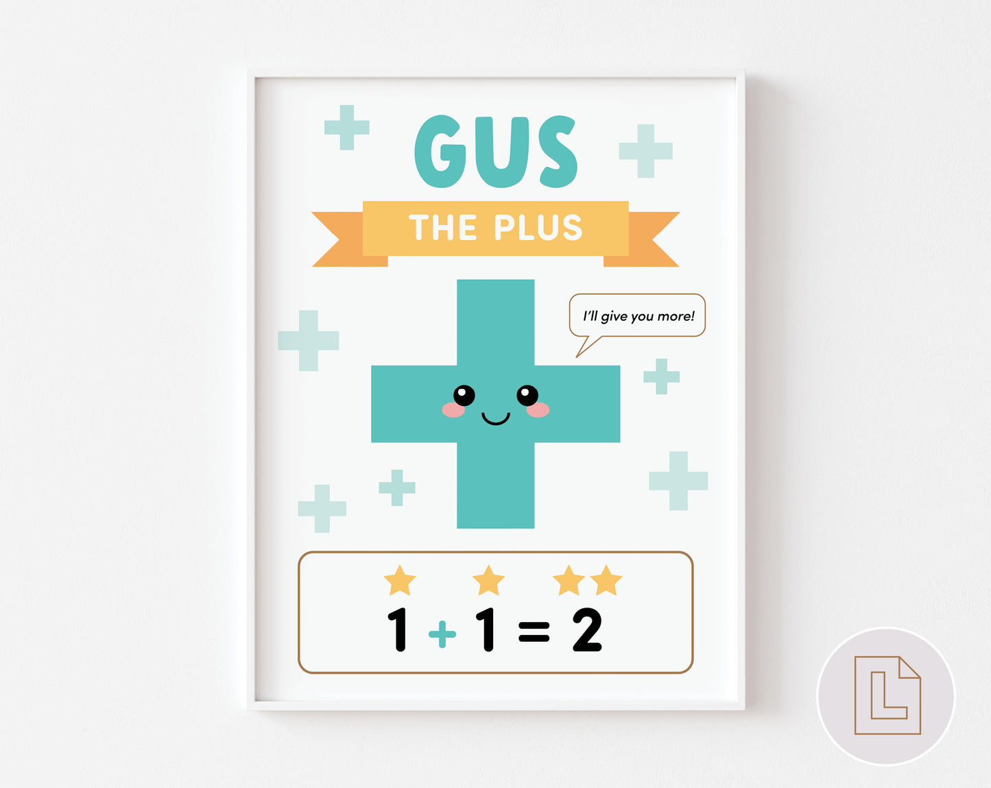 Gus the Plus Linus the Minus Wall Art Poster