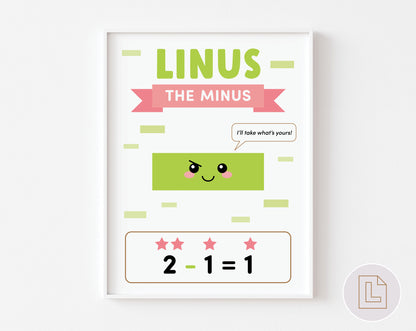 Gus the Plus Linus the Minus Wall Art Poster