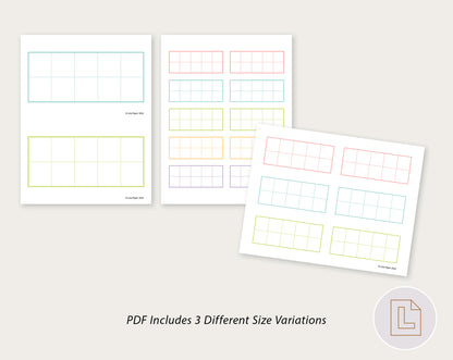 Ten Frames Counting Printable