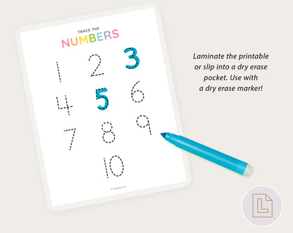Alphabet Number Tracing Sheets