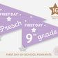 First Day of School Pennant Flags Printable | Back to School Banners – Purple
