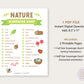 Nature Scavenger Hunt List