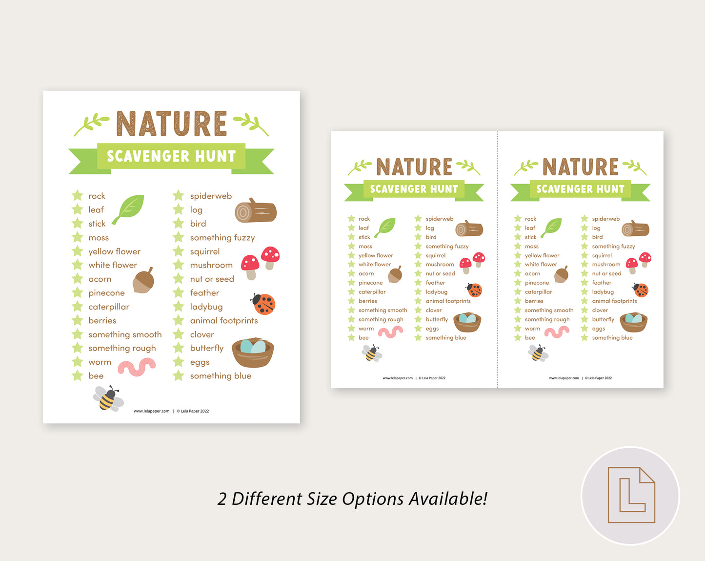 Nature Scavenger Hunt List