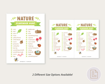 Nature Scavenger Hunt List