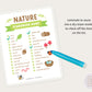 Nature Scavenger Hunt List