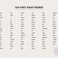 Fry's First 100 Sight Words Flashcards
