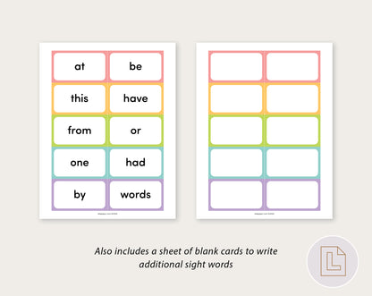 Fry's First 100 Sight Words Flashcards